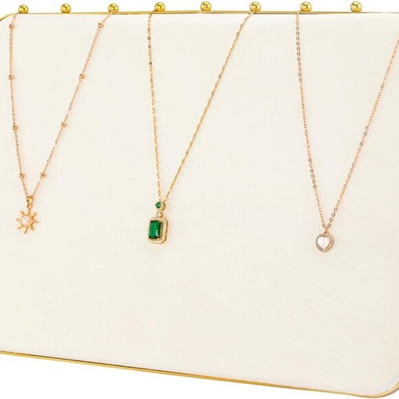 NEW Necklace Display Stands for Selling with Velvet, Large Metal Necklace - Picture 1 of 8
